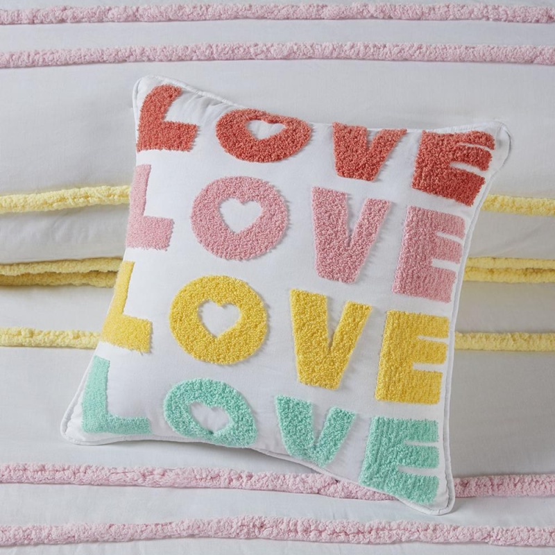 Cotton Duvet Cover Set With Chenille Trim