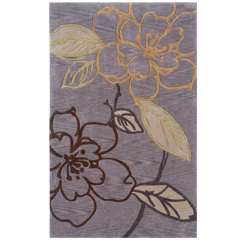 Trio Space Dyed Thistle & Brown 5X7 Rug