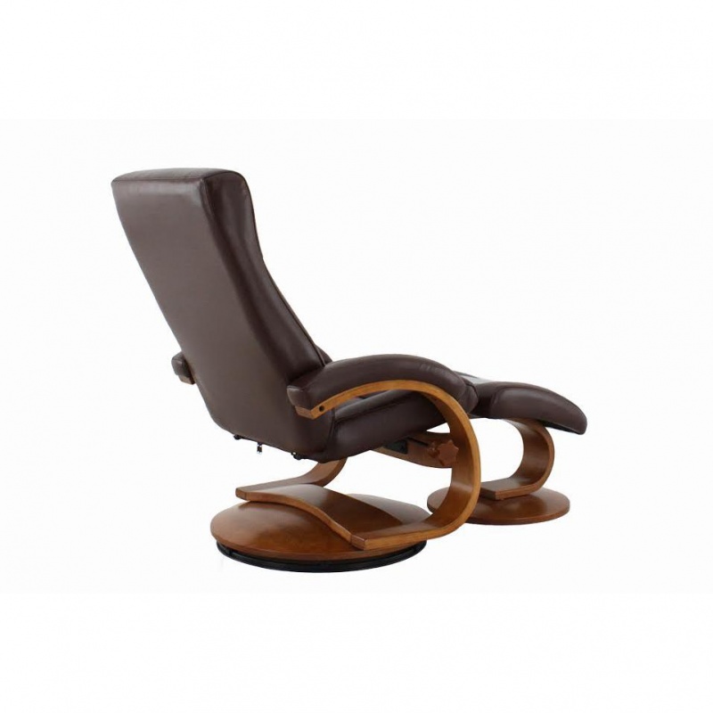 Relax-R™ Hamilton Recliner And Ottoman In Whisky Air Leather