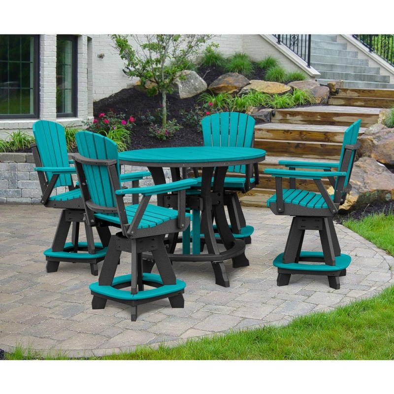 Five Piece Round Counter Height Dining Set