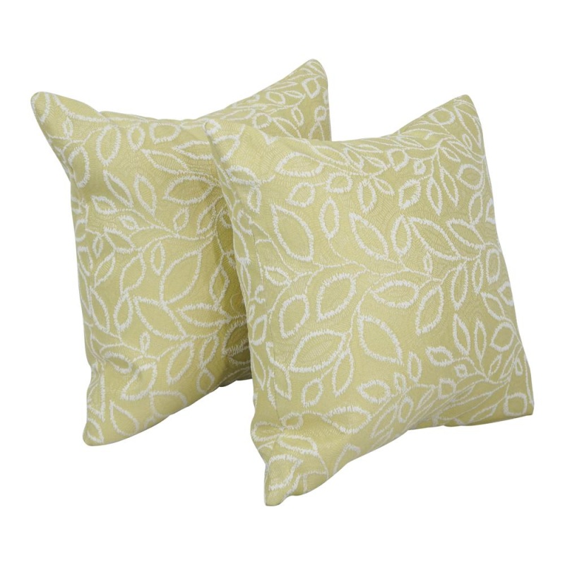17-Inch Jacquard Throw Pillows with Inserts (Set of 2)