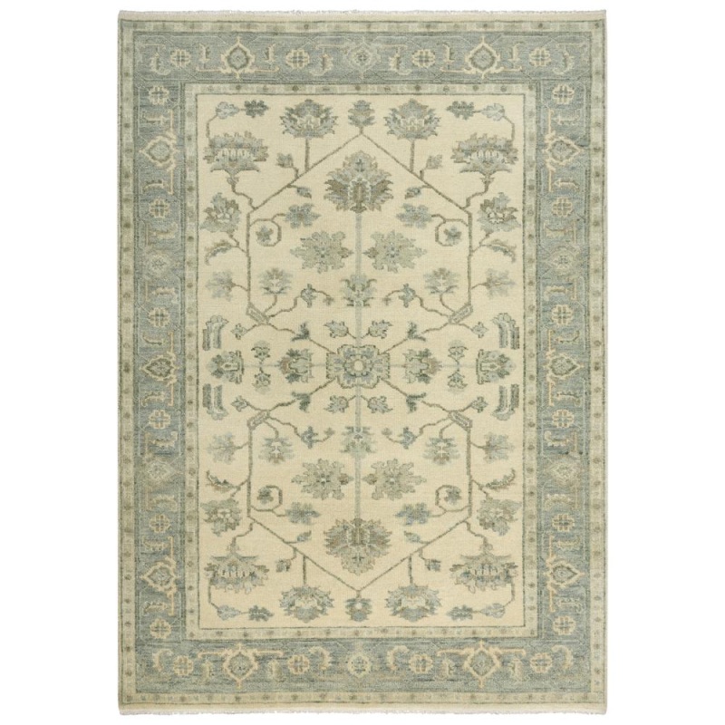 Hand Knotted Cut Pile Wool Rug, 6' x 9'