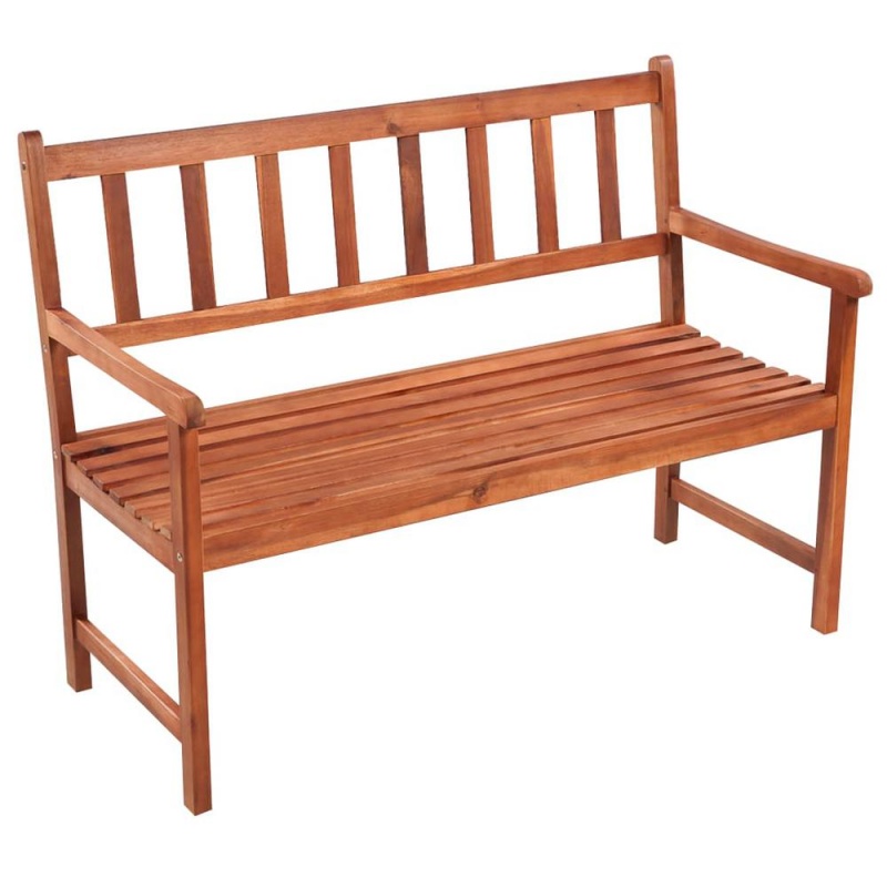 Vidaxl Garden Bench With Cushion 47.2" Solid Acacia Wood 3784