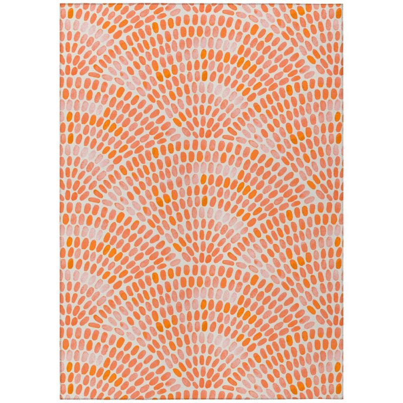 Indoor/Outdoor Surfside Asr37 Peach Washable 3' X 5' Rug