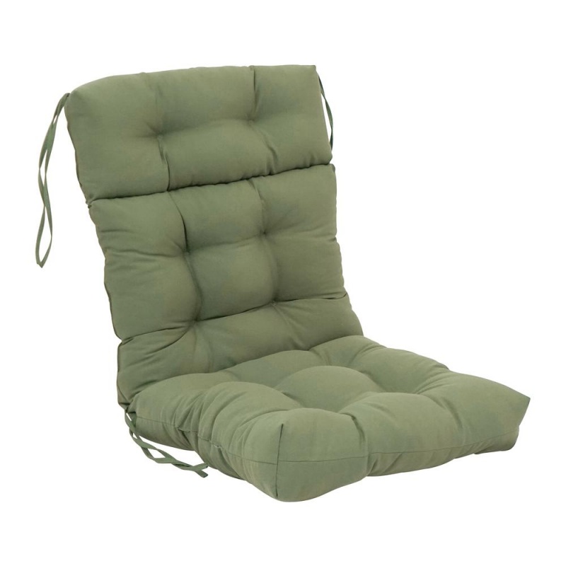 20-Inch By 42-Inch Solid Twill Tufted Chair Cushion