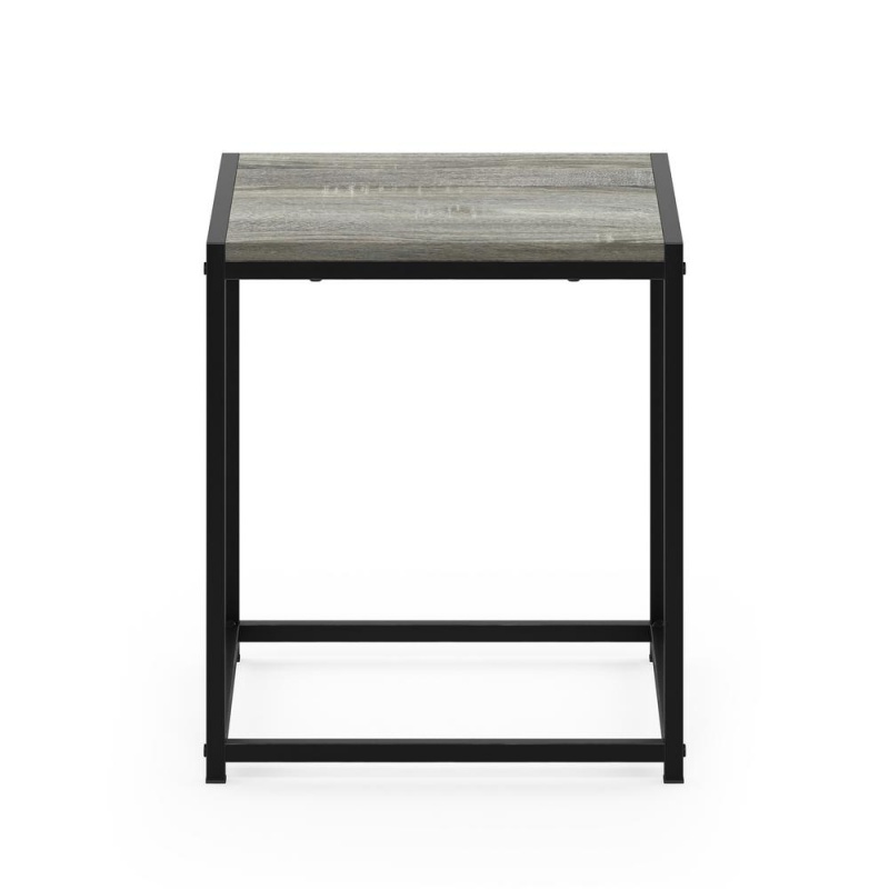 Furinno Camnus Modern Living End Table, French Oak Grey