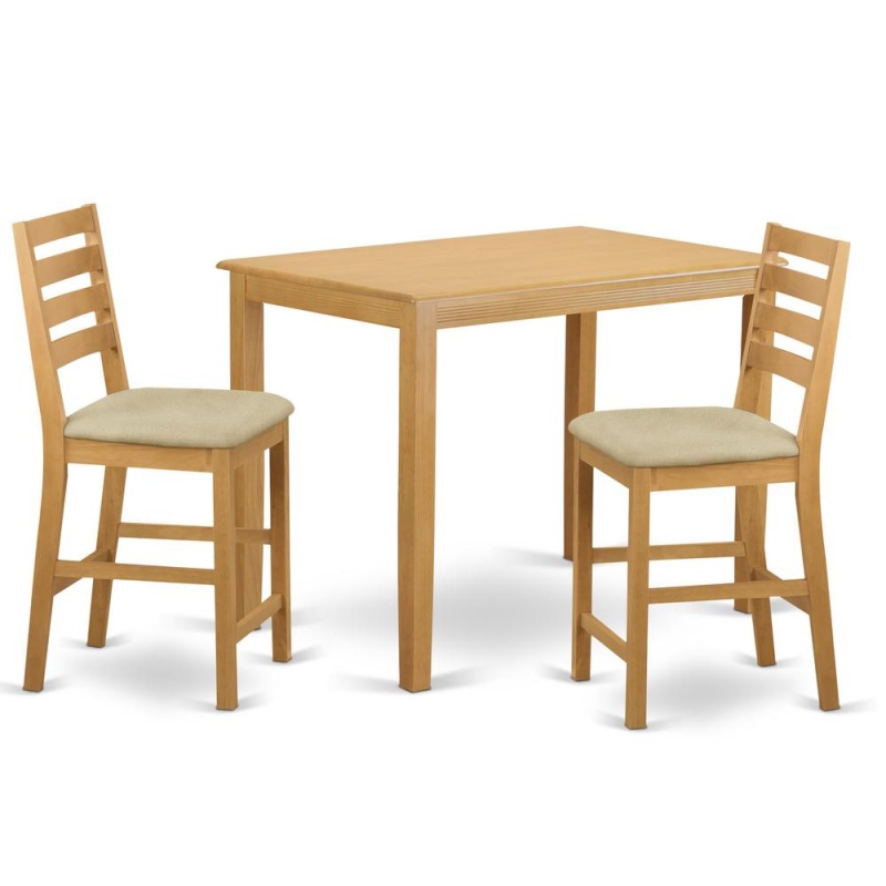 3 Pc Counter Height Set - Counter Height Table and 2 Dinette Chairs