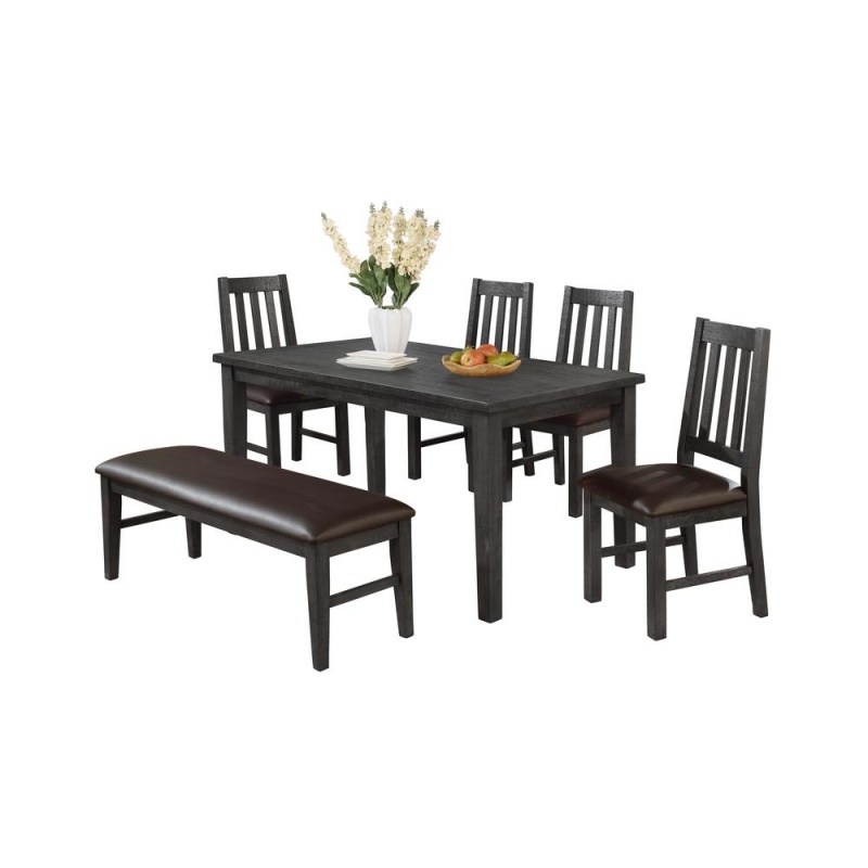 Wendy 6-Piece Dining Set, Rustic Gray