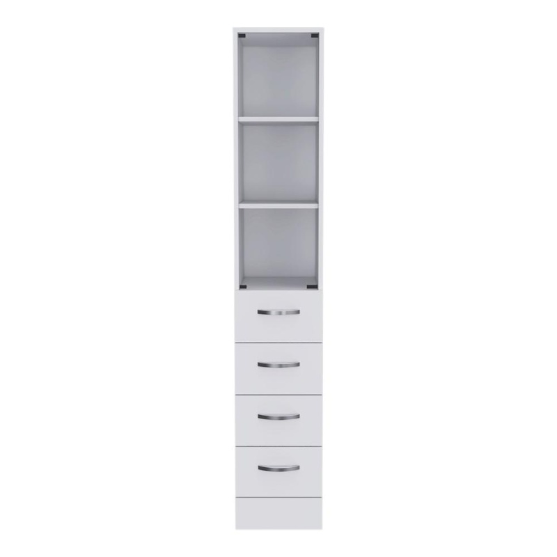 2 Piece Bathroom Set, Magna Linen Cabinet + Savona Medicine Cabinet, White