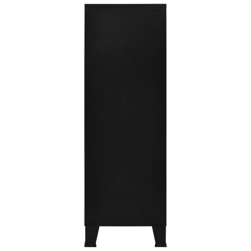 Vidaxl Filing Cabinet With 6 Doors Industrial Black 29.5"X15.7"X47.2" Steel