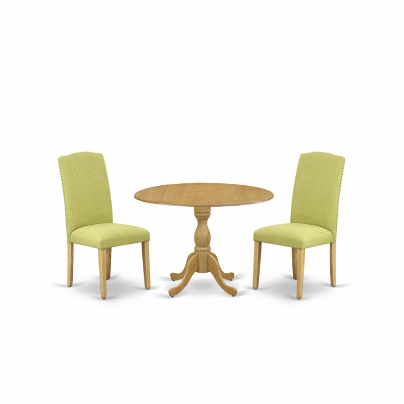 East West Furniture 3 Piece Dining Room Set