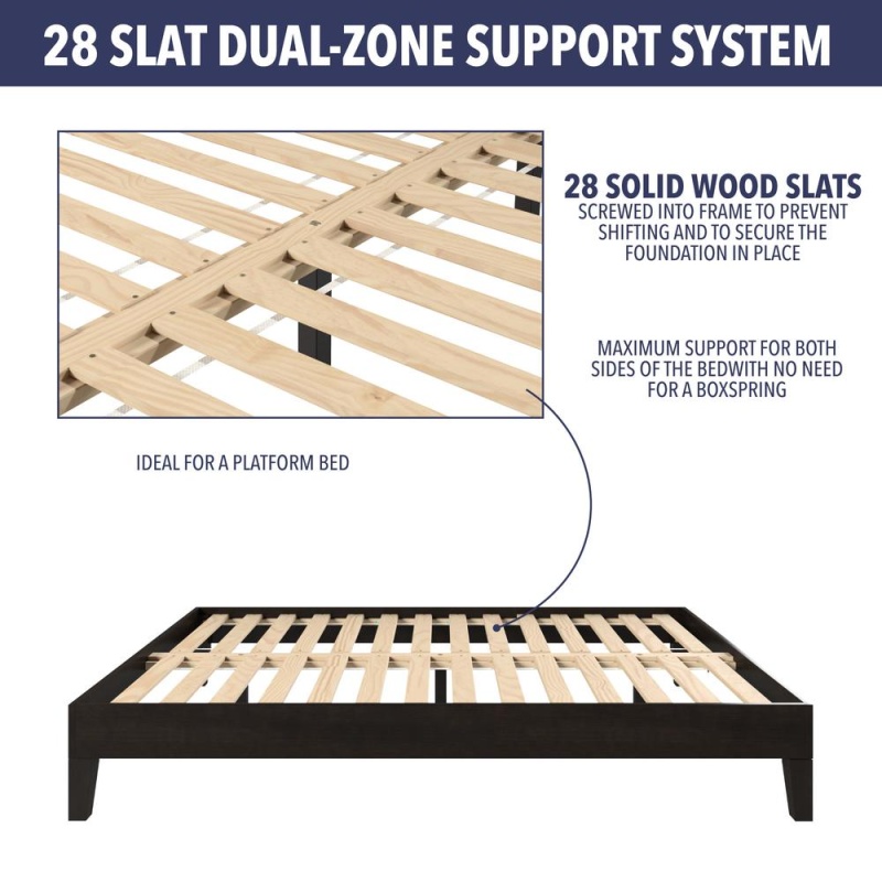 Nix King Platform Bed Black