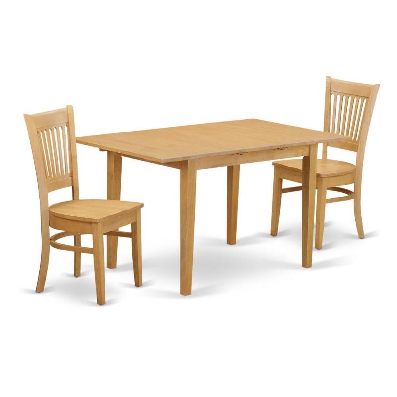 3 Pc Kitchen Table Set with 2 Dinette Chairs