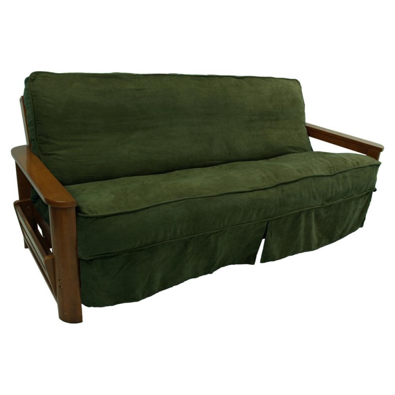 Solid Microsuede Double Corded Full Futon Slipcover