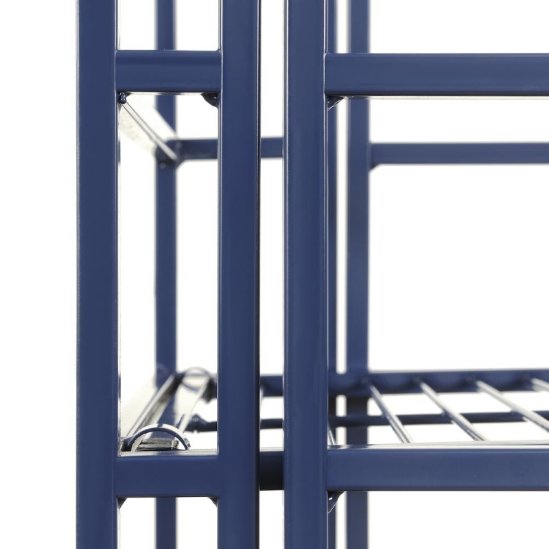 Xtra Storage 5 Tier Folding Metal Shelf, Cobalt Blue