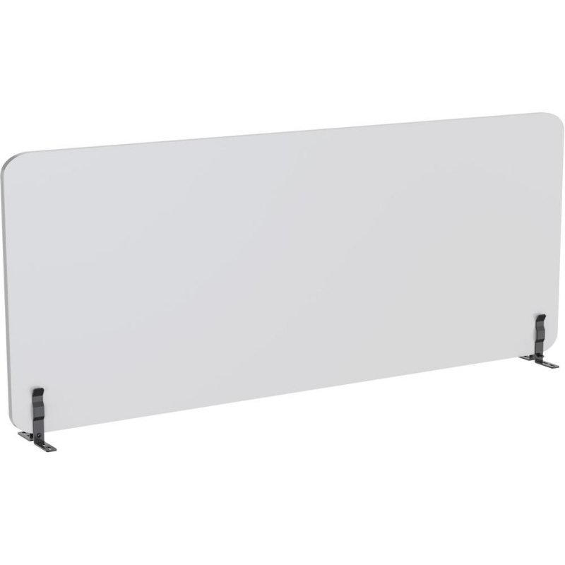 Lorell Acoustic Desktop Privacy Panel - 70.9" Width X 23.6" Height - Polyester Fiber - Light Gray - 1 Each