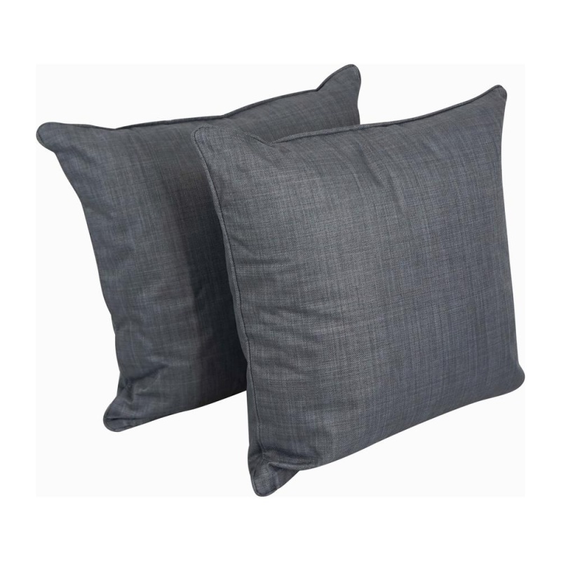 25-Inch Double-Corded Spun Polyester Square Floor Pillows With Inserts (Set Of 2) 9813-Cd-S2-Reo-Sol-15