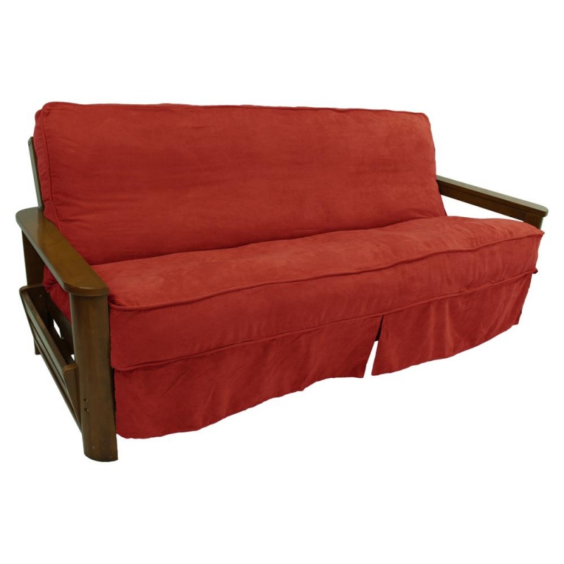 Solid Microsuede Double Corded Full Futon Slipcover