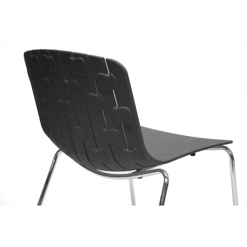 Florissa Black Plastic Dining Chair