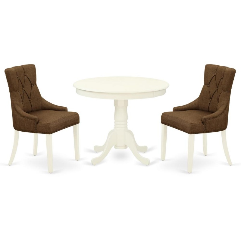 Dining Room Set Linen White, Anfr3-Lwh-18