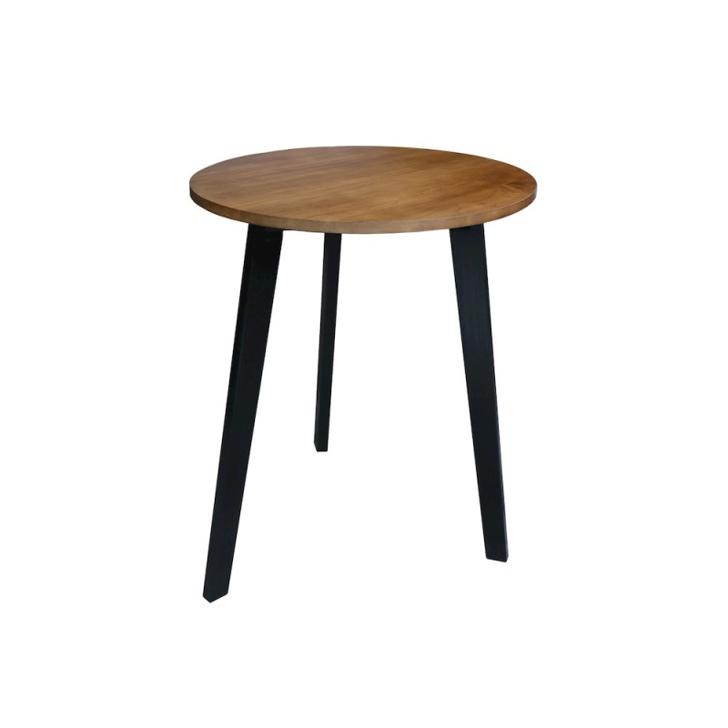 Three-Legged Round Side Modern Table With Solid American Hardwood Top