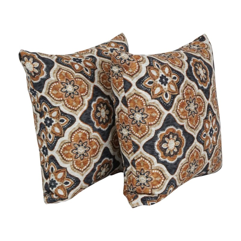 17-Inch Square Polyester Outdoor Throw Pillows (Set of 2)