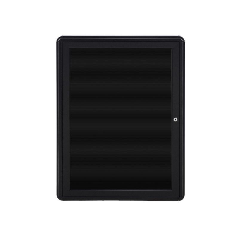 34"X24" 1-Door Ovation Letterboard Black - Black Frame