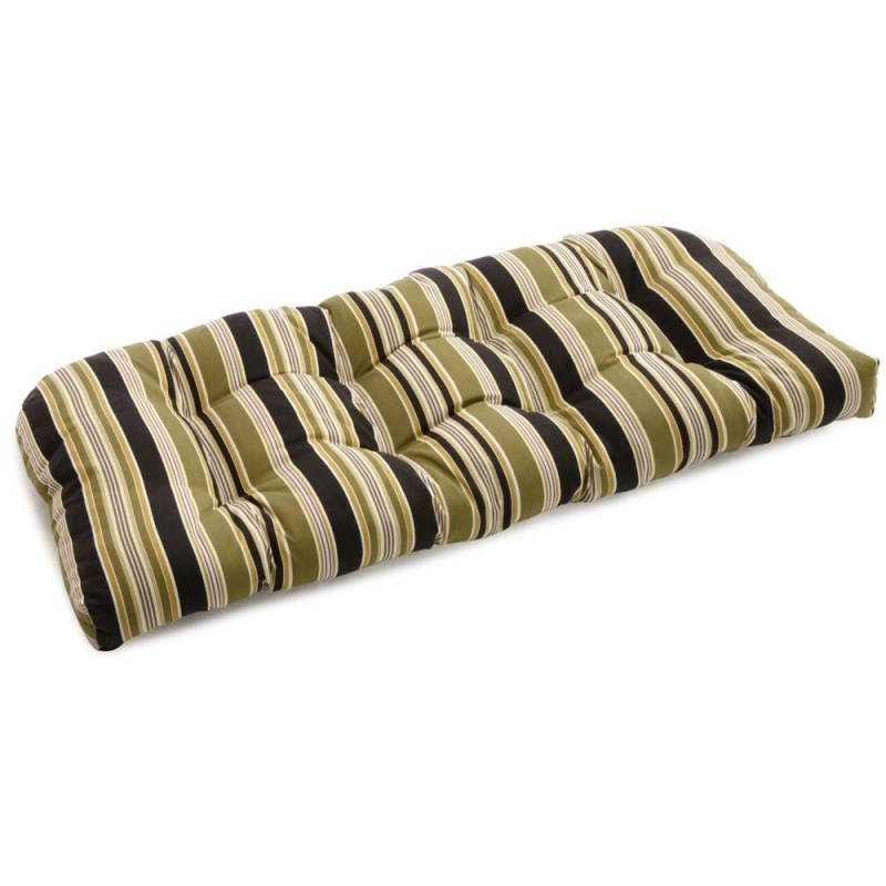 42-Inch By 19-Inch U-Shaped Solid Spun Polyester Tufted Settee/Bench Cushion