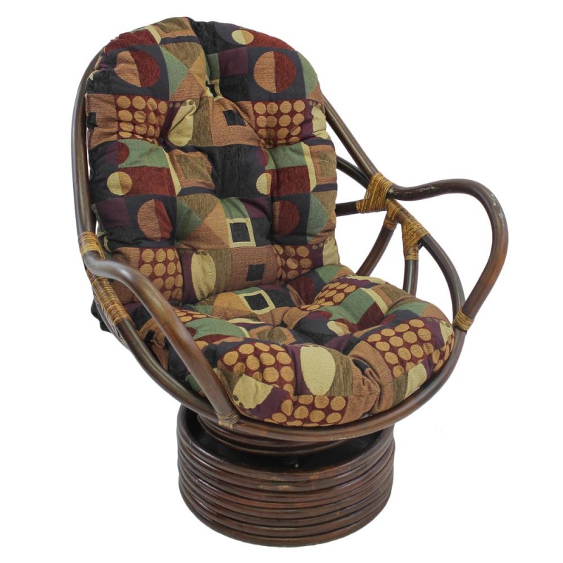 48-Inch By 24-Inch Jacquard Chenille Swivel Rocker Cushion