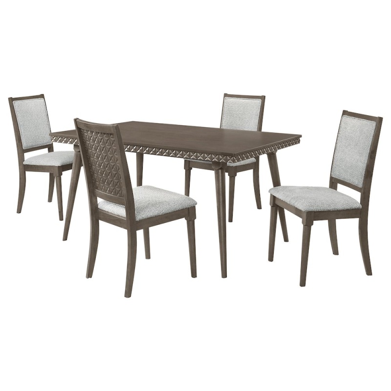 Onslow 5-Piece 59-Inch Rectangular Dining Set Dark Brown