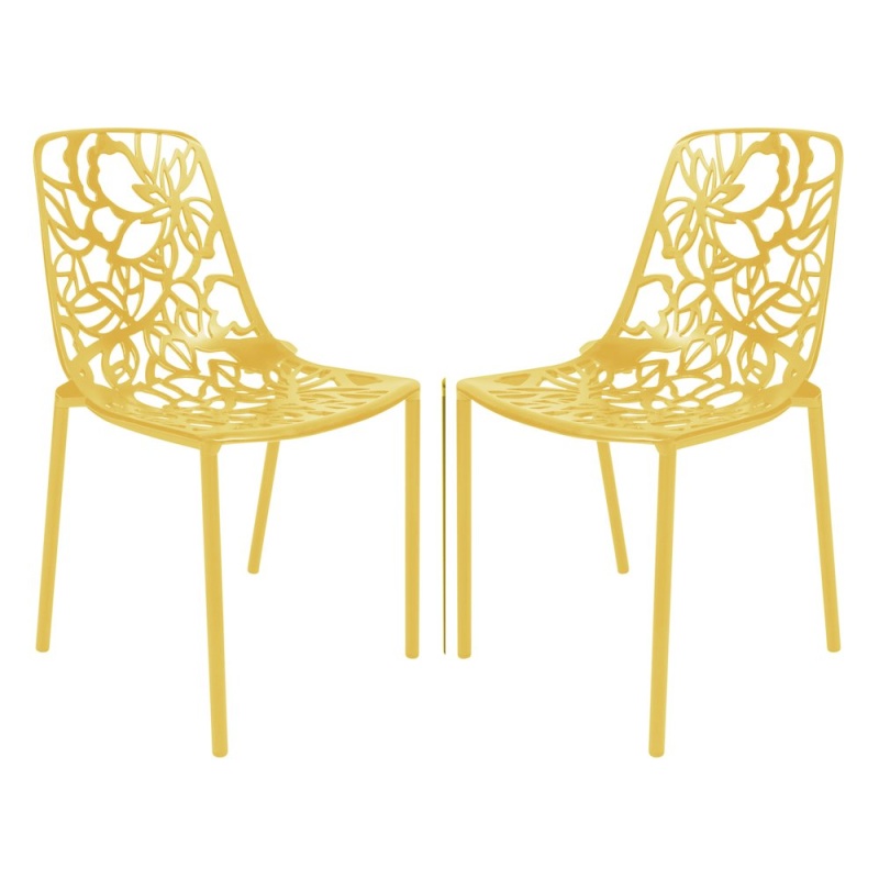 Modern Devon Aluminum Chair, Set of 2