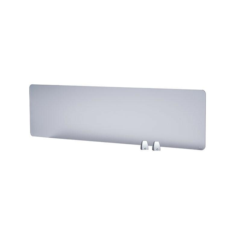 Boss 45" Privacy Panel, Plexiglass - 45" X 0.2" X 15.6" - Material: Plexiglass - Finish: Silver