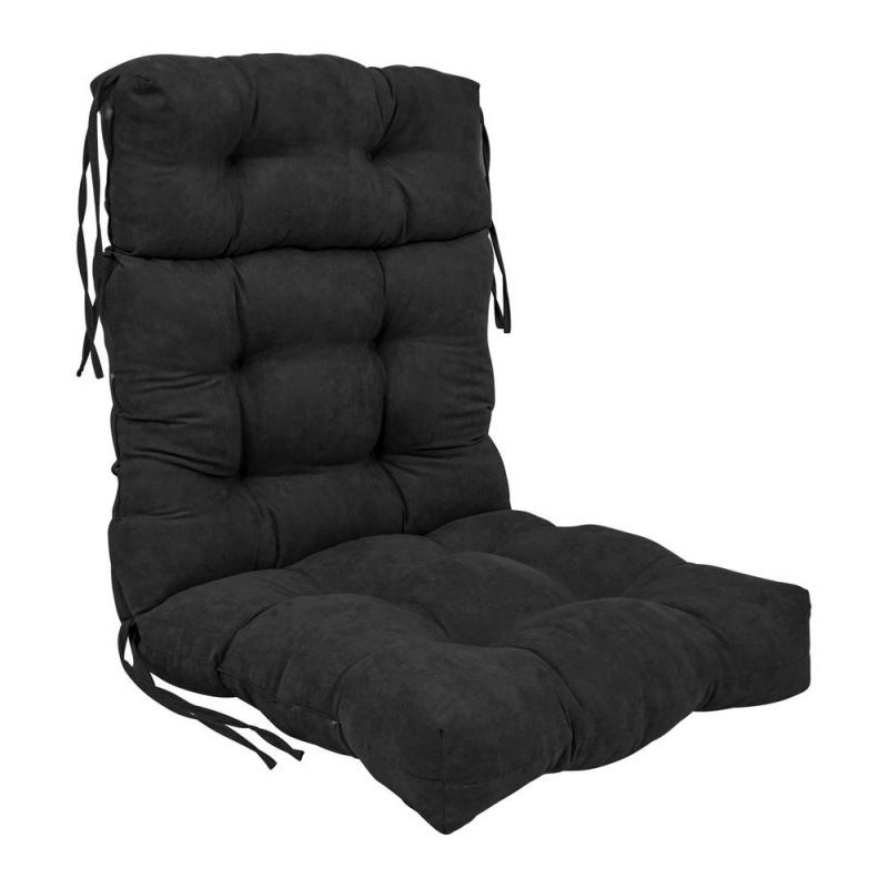 20-Inch By 42-Inch Solid Microsuede Tufted Chair Cushion