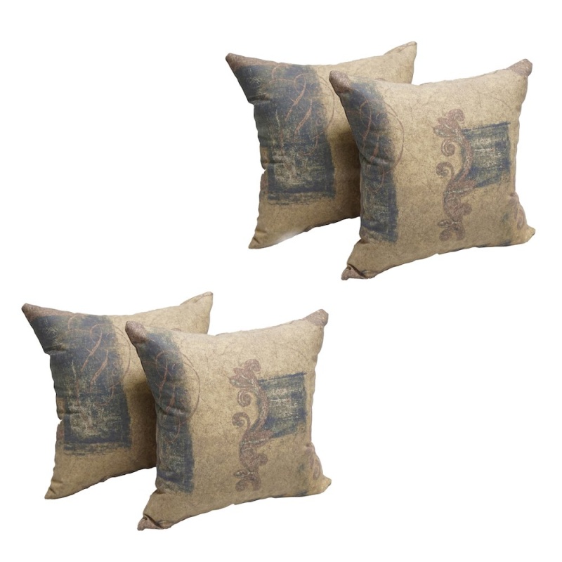 17-Inch Square Polyester Outdoor Throw Pillows (Set of 4)