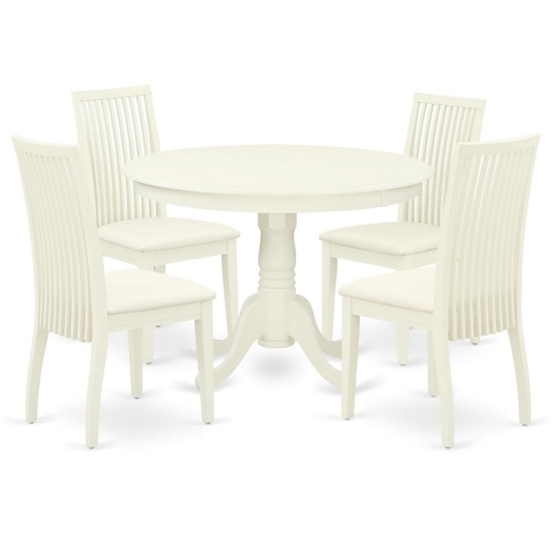 Dining Room Set Linen White, Hlip5-Lwh-c