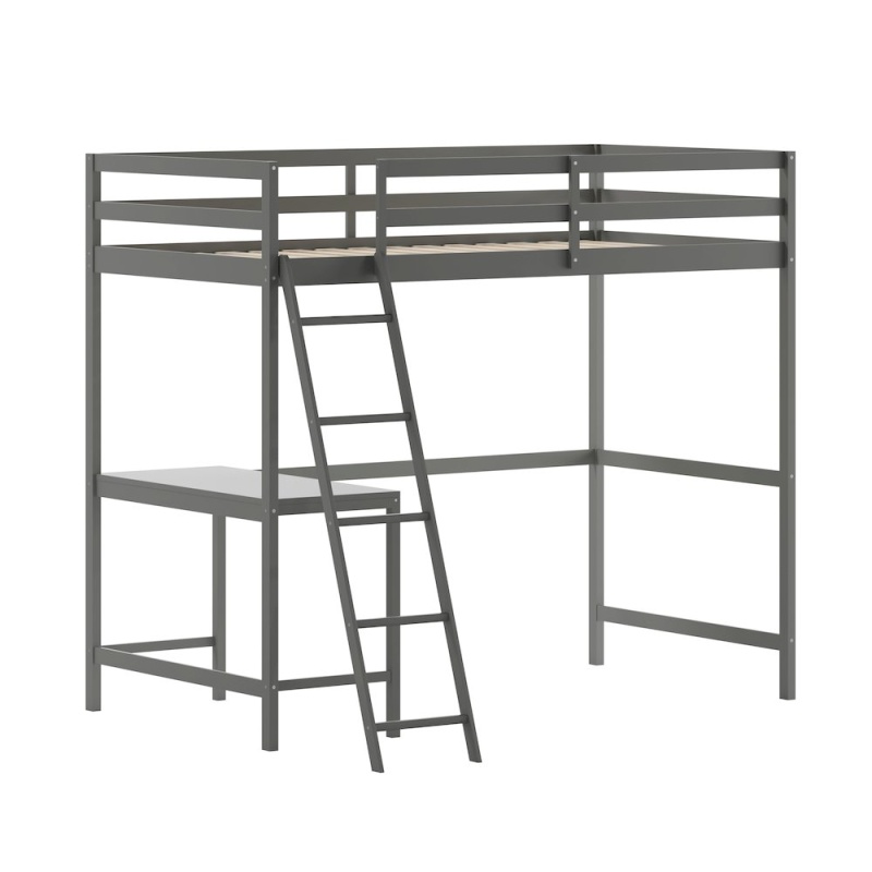 Twin Loft Bed Frame With Desk