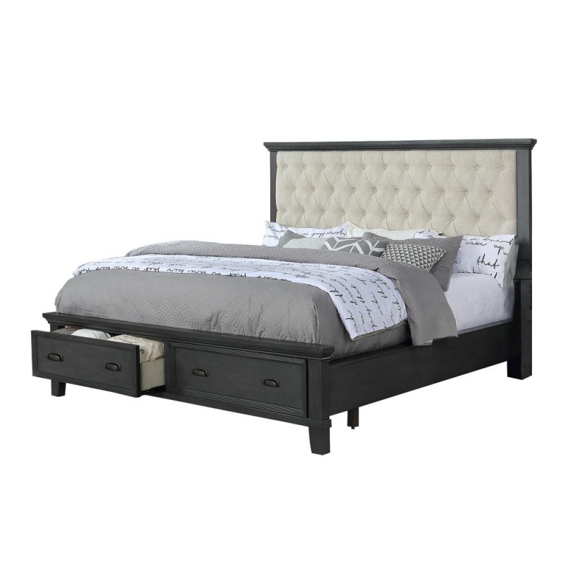 Sandy Platform Queen King Bed In Cappuccino