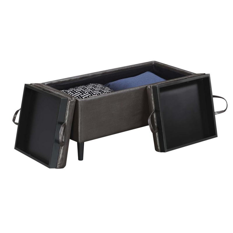 Designs4comfort Magnolia Storage Ottoman With Trays