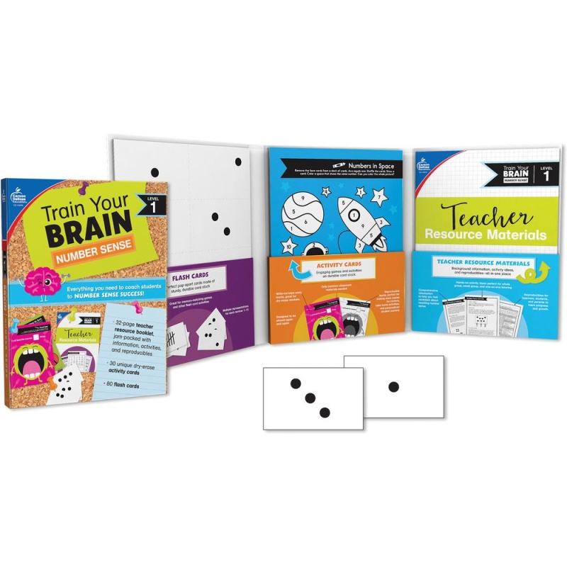 Carson Dellosa Education Train Your Brain Number Sense Class Kit - Classroom Activities, Fun And Learning - Recommended For 4 Year - 7 Year - 1.10"Height X 11.60"Width X 8.90"Depth - 1 Each - Multi