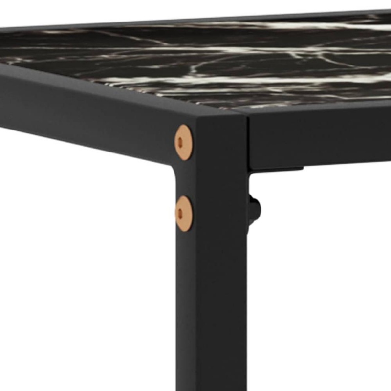 Vidaxl Console Table Black 31.5"X13.8"X29.5" Tempered Glass 2810