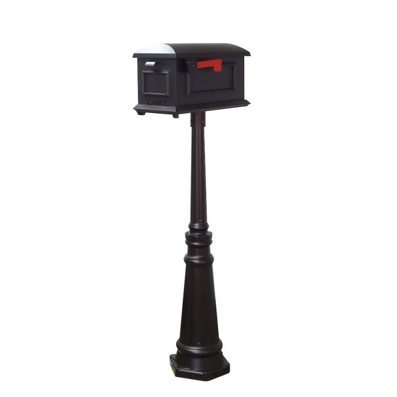 Traditional Curbside Mailbox And Tacoma Mailbox Post With Direct Burial Kit