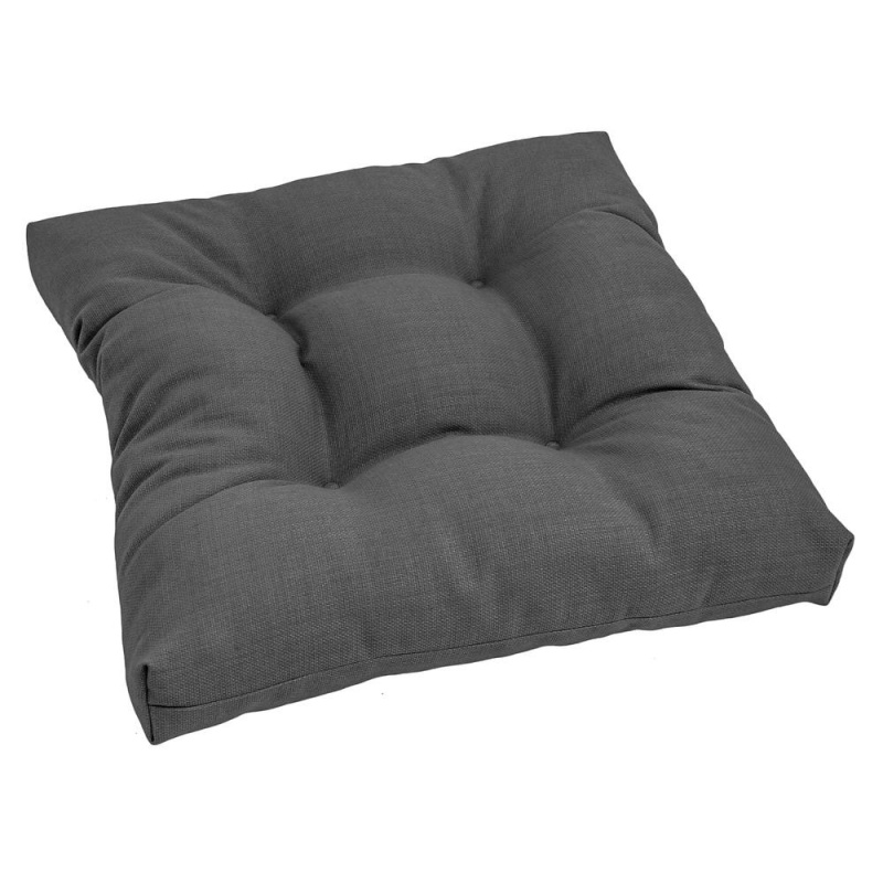 19-Inch Squared Spun Polyester Tufted Dining Chair Cushion