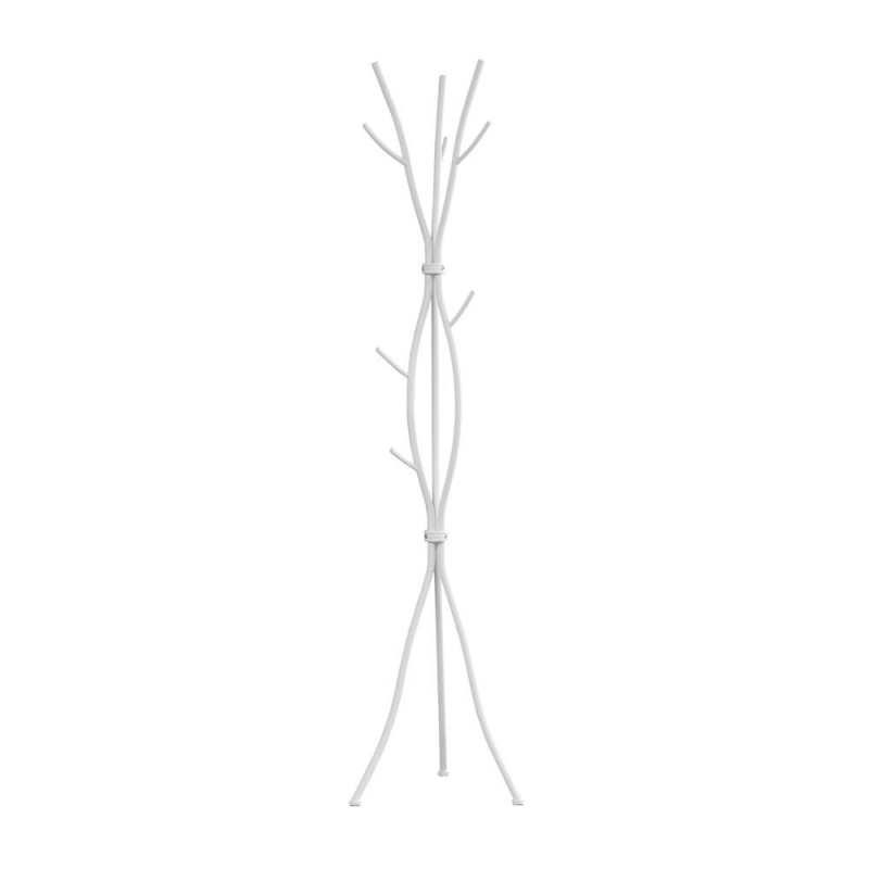 Coat Rack Hall Tree, 11 Hooks, White