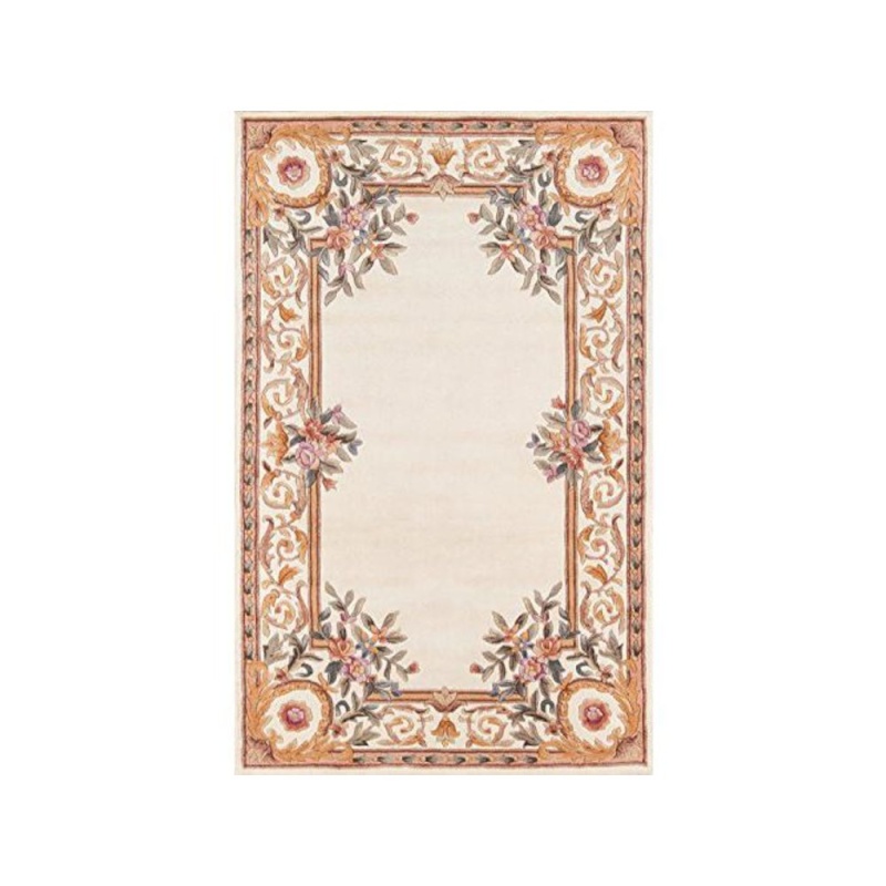 Transitional Rectangle Area Rug, Ivory, 8' X 11'