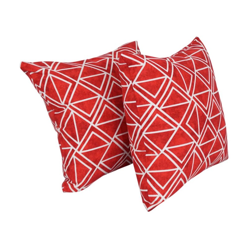 17-Inch Square Polyester Outdoor Throw Pillows (Set of 2)
