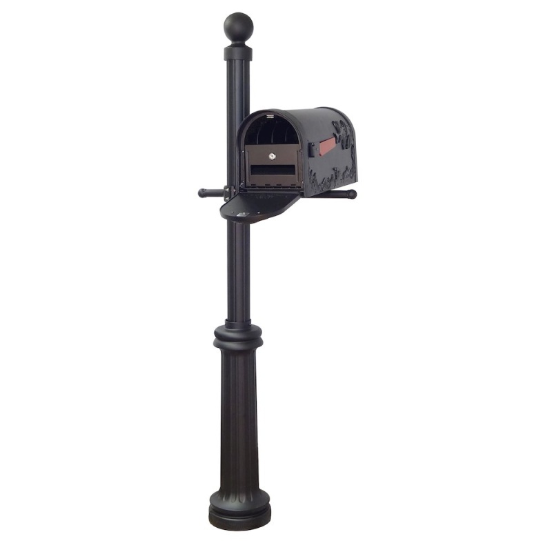 Hummingbird Curbside Mailbox, Locking Insert and Fresno Mailbox Post