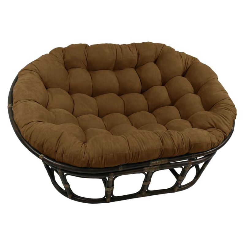 78-Inch By 58-Inch Solid Microsuede Double Papasan Cushion 93304-78-Ms-Sb