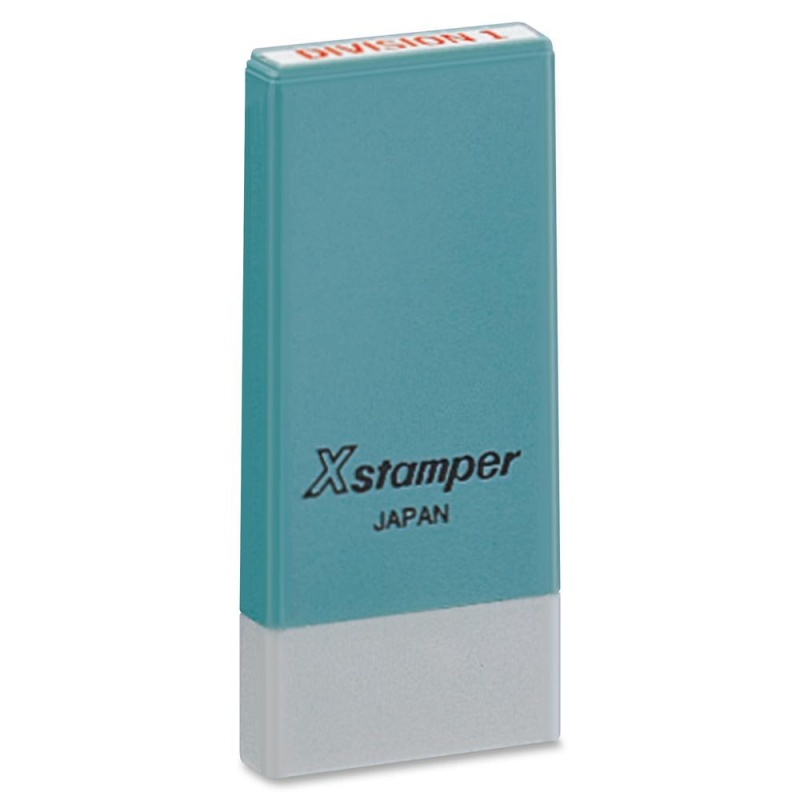 Xstamper Single Line Stamp - Custom Message Stamp - 1 Line(S) - 0.13" Impression Width X 0.81" Impression Length - 50000 Impression(S) - Assorted - 1 Each