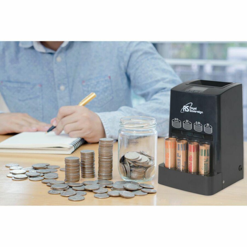 Royal Sovereign One Row Automatic Coin Counter (Dcb-275D) - Value Counting - 75 Coin Capacity - Sorts Up To 120 Coins/Min