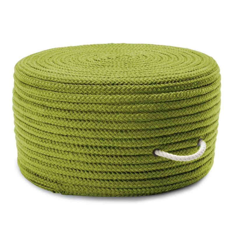 Simply Home Solid Pouf Bright Green 20"X20"x11"